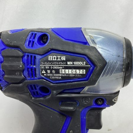 HITACHI 日立 インパクトドライバ 充電器・充電池1個・ケース付 コードレス式 18v  WH18DDL2 ブルー