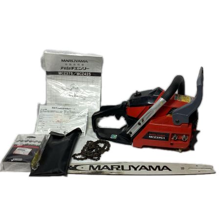 MARUYAMA チェーンソー 付属品完備 2サイクル MCZ375-1 レッド