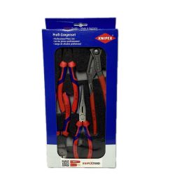 KNIPEX クニペックス プライヤー 未使用品 付属品完備 セット品 002001V15 レッド×ネイビー Sランク