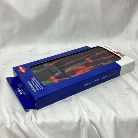 KNIPEX クニペックス プライヤー 未使用品 付属品完備 セット品 002001V15 レッド×ネイビー