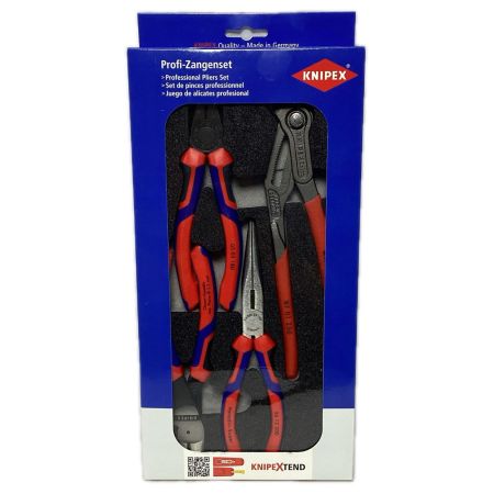 KNIPEX クニペックス プライヤー 未使用品 付属品完備 セット品 002001V15 レッド×ネイビー