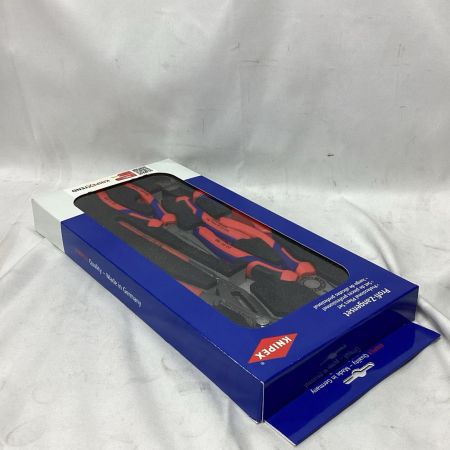 KNIPEX クニペックス プライヤー 未使用品 付属品完備 セット品 002001V15 レッド×ネイビー