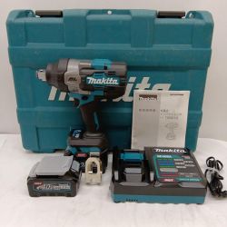 makita マキタ 40V 充電式インパクトレンチ TW001G バッテリー×2、充電器、ケース付き      Aランク