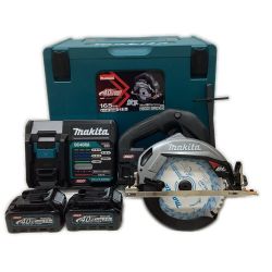 MAKITA マキタ HS001GRDXB 黒 40V 165mm充電式マルノコ バッテリー2個、充電器付き Sランク