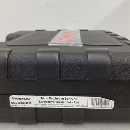 Snap-on スナップオン SGDMRC44FR 44PC Snap-on ラチェット ドライバー マスターセット レッド ビット