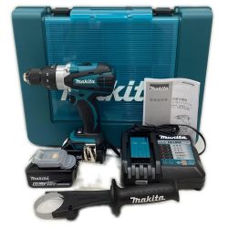 マキタ(Makita) 18V 充電式振動ドライバドリル HP458DRGX バッテリ×2、充電器、ケース付き   Sランク