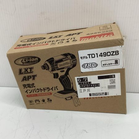 MAKITA マキタ TD149DZB 充電式インパクトドライバ 18V 黒 本体のみ 未使用