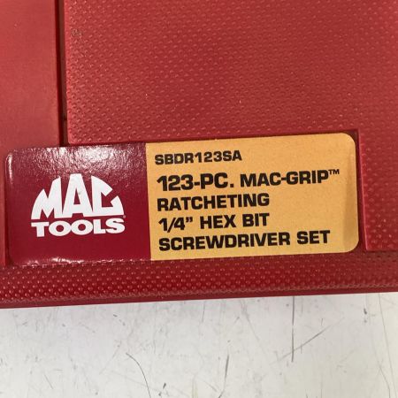 TAC TOOLS SBDR123SA 123Pc. マックグリップ ラチェッティング 1/4""ヘックスビットドライバーセット