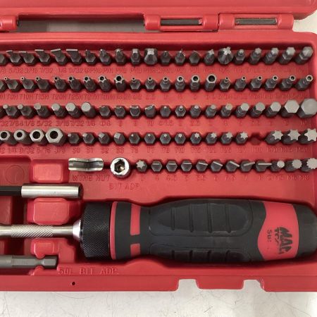 TAC TOOLS SBDR123SA 123Pc. マックグリップ ラチェッティング 1/4""ヘックスビットドライバーセット