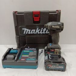 MAKITA マキタ 充電式インパクトドライバ 度C 充電器・充電池2個・ケース付 キズ・ヨゴレ有 TD002G ブラック Cランク