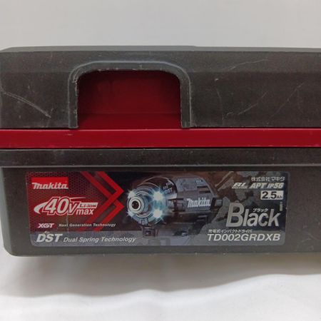 MAKITA マキタ 充電式インパクトドライバ 度C 充電器・充電池2個・ケース付 キズ・ヨゴレ有 TD002G ブラック
