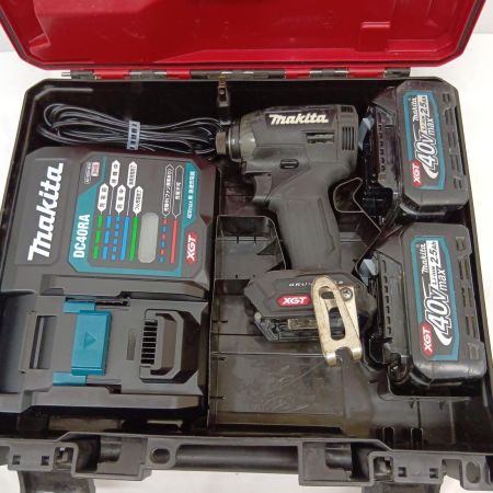 MAKITA マキタ 充電式インパクトドライバ 度C 充電器・充電池2個・ケース付 キズ・ヨゴレ有 TD002G ブラック