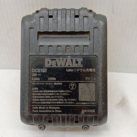 DEWALT インパクトレンチ 程度C 充電器・充電池1個・ケース付 コードレス式 18v 4.0Ah DCF921M1 イエロー