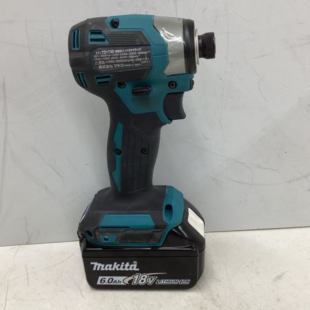 MAKITA マキタ インパクトドライバ 程度A 充電器・充電池1個・ケース付 コードレス式 18v 6.0Ah  TD173DRGX ブルー
