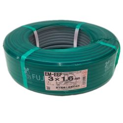 富士電線工業 工具 電材 VVFケーブル 富士電線工業 EM-EEF 未使用品(S) 3芯 1.6mm×100m 2025年12月(令和7年) EM-EEF Sランク