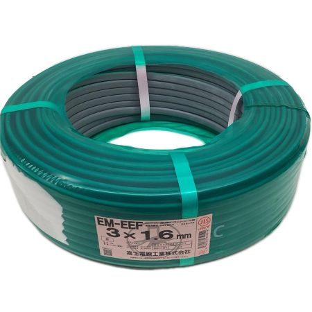 富士電線工業 工具 電材 VVFケーブル 富士電線工業 EM-EEF 未使用品(S) 3芯 1.6mm×100m 2026年1月(令和8年) EM-EEF