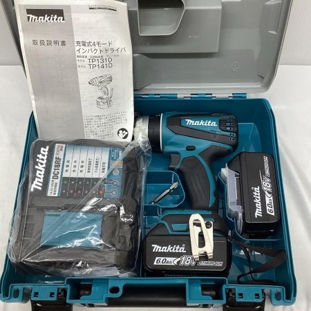 MAKITA マキタ TP141DRGX インパクトドライバ 未使用品(S) 充電器・充電池2個・ケース付 コードレス式 18v 6.0Ah TP141DRGX