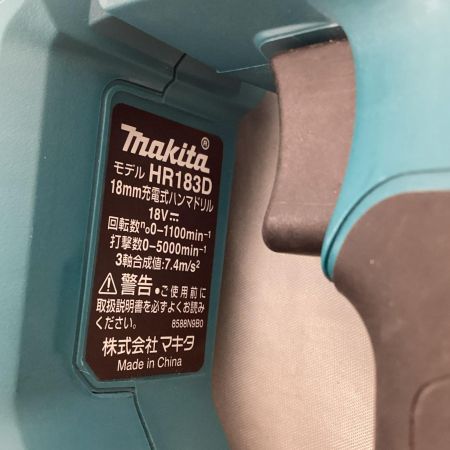 MAKITA マキタ 18V 18mm 充電式ハンマドリル バッテリ×1、ケース付き   HR183D ブルー