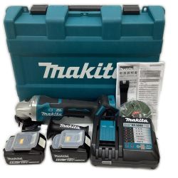 MAKITA マキタ 18V 100m 充電式ディスクグラインダ 充電器・充電池2個・ケース付 GA418DRGX スカイブルー Bランク