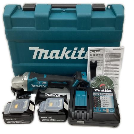 MAKITA マキタ 18V 100m 充電式ディスクグラインダ 充電器・充電池2個・ケース付 GA418DRGX スカイブルー