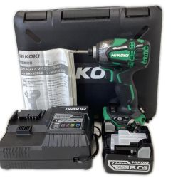 HiKOKI ハイコーキ  程度A 充電器・充電池2個・ケース付 コードレス式 14.4v インパクトドライバ WH14DDL2 グリーン Aランク