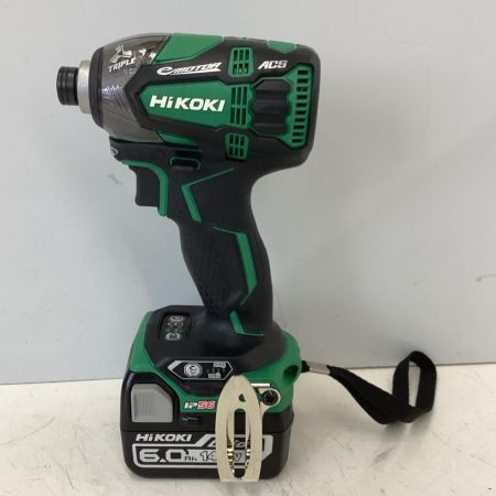 HiKOKI ハイコーキ  程度A 充電器・充電池2個・ケース付 コードレス式 14.4v インパクトドライバ WH14DDL2 グリーン