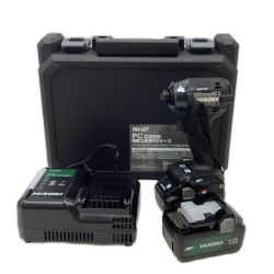 HiKOKI ハイコーキ インパクトドライバ  程度B 充電器・充電池2個・ケース付 コードレス式 36v 使用感有 WH36DD ブラック Bランク