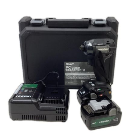 HiKOKI ハイコーキ インパクトドライバ  程度B 充電器・充電池2個・ケース付 コードレス式 36v 使用感有 WH36DD ブラック