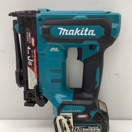 MAKITA マキタ 充電式タッカ ブルー 程度C 充電器・充電池1個・ケース付 コードレス式 40v 2.5Ah 80回 寿命3/4 キズ・ヨゴレ有 ST001GRDX ブルー