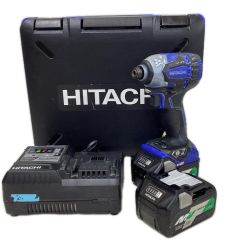 HiKOKI ハイコーキ インパクトドライバ  程度C 充電器・充電池2個・ケース付 コードレス式 36v 380983 キズ・ハガレ有 WH36DA 2XP(SB) ブルー Cランク