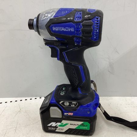 HiKOKI ハイコーキ インパクトドライバ  程度C 充電器・充電池2個・ケース付 コードレス式 36v 380983 キズ・ハガレ有 WH36DA 2XP(SB) ブルー