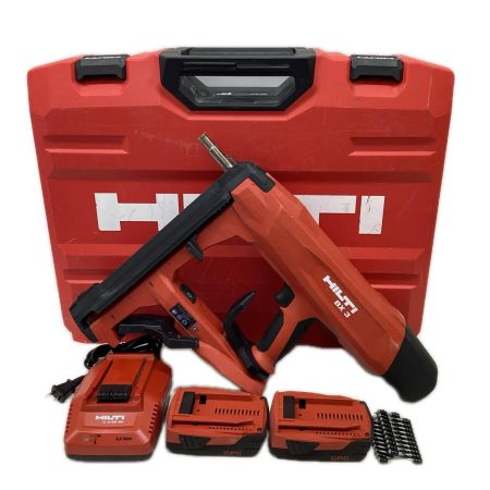 Hilti ヒルティ 充電式鋲打機 コンクリートネイラ 充電器・充電池2個・ケース付 BX3-L レッド