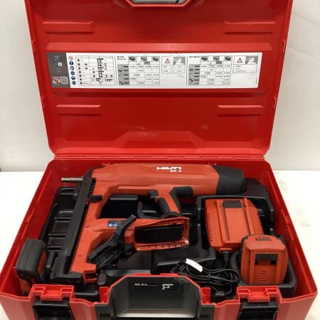 Hilti ヒルティ 充電式鋲打機 コンクリートネイラ 充電器・充電池2個・ケース付 BX3-L レッド