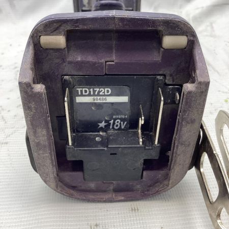 MAKITA マキタ 18V充電式インパクトドライバ TD172D パープル