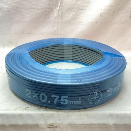 富士電線工業 VCTFケーブル 製造年月2024年1月31日 2芯 0.75mm×100m グレー