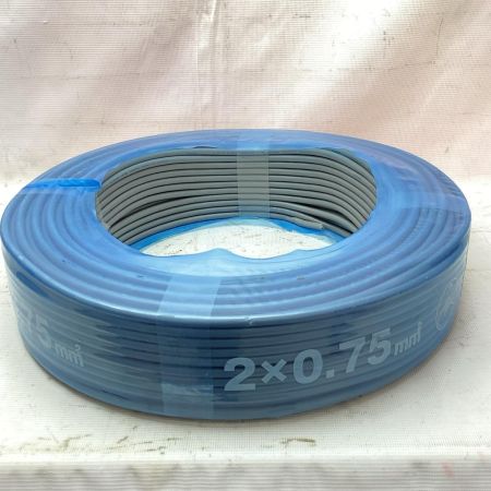 富士電線工業 VCTFケーブル 製造年月2024年1月31日 2芯 0.75mm×100m グレー