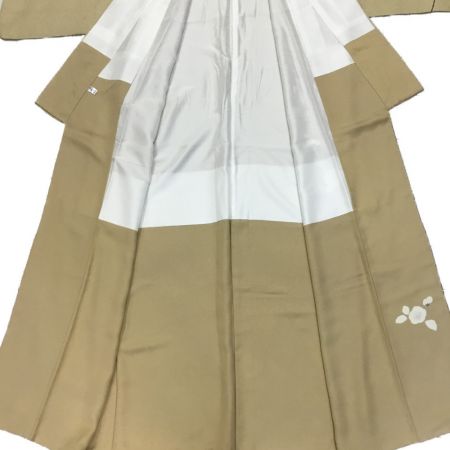   着物　訪問着　ベージュ　きららガード　しぼりプリント ベージュ