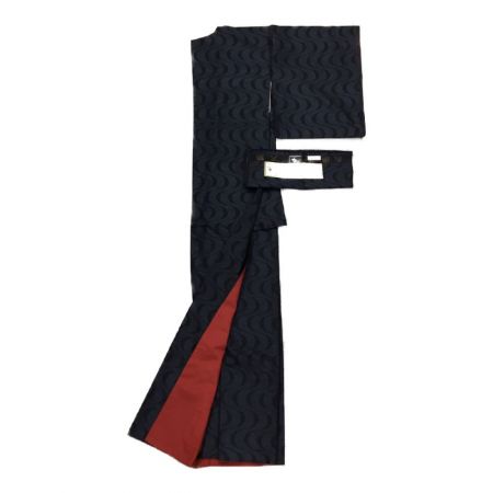   着物 紬 大島紬 小紋 正絹 証紙あり ネイビー ネイビー