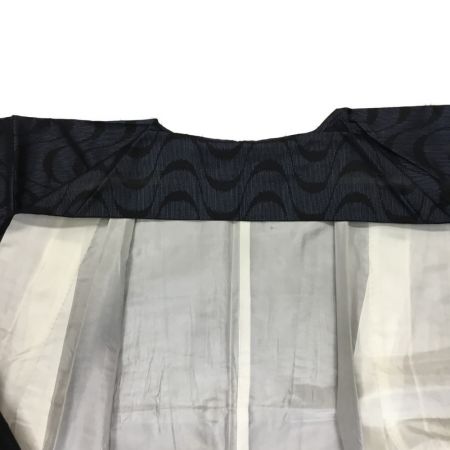   着物 紬 大島紬 小紋 正絹 証紙あり ネイビー ネイビー