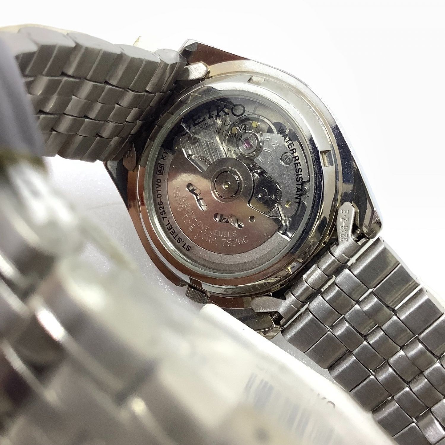 中古】 SEIKO セイコー セイコー5 腕時計 海外モデル 自動巻き 裏蓋