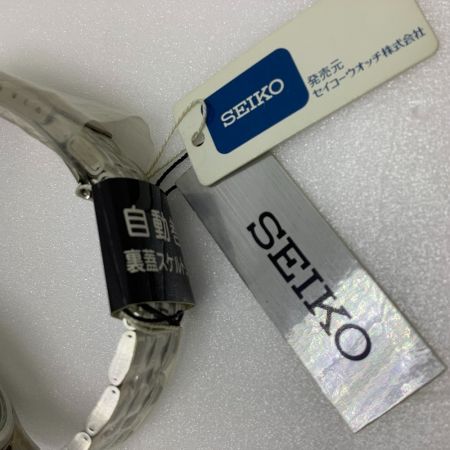 SEIKO セイコー セイコー5 腕時計 海外モデル 自動巻き 裏蓋スケルトン SNK361 シルバー x 文字盤ブラック