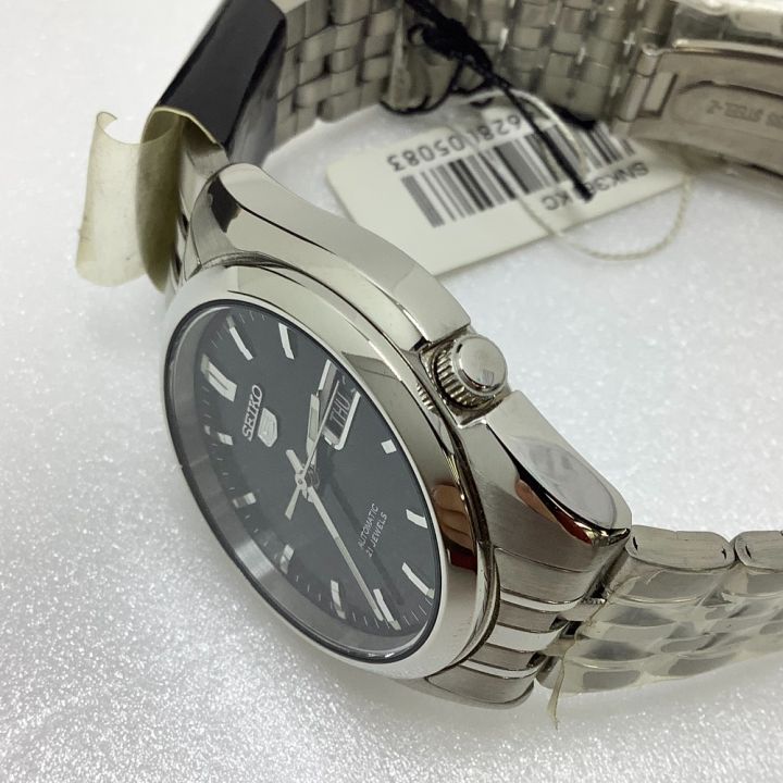 SEIKO セイコー セイコー5 腕時計 海外モデル 自動巻き 裏蓋スケルトン SNK361 シルバー x 文字盤ブラック ｜中古｜なんでもリサイクルビッグバン