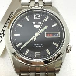 ▲▲ SEIKO セイコー セイコー5 腕時計 自動巻 裏蓋スケルトン 海外モデル SNK393 Sランク