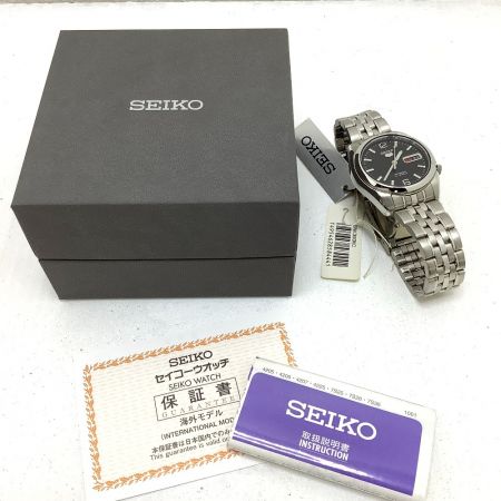  SEIKO セイコー セイコー5 腕時計 自動巻 裏蓋スケルトン 海外モデル SNK393