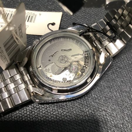  SEIKO セイコー セイコーファイブ 自動巻き 裏蓋スケルトン  SNK357 ネイビー
