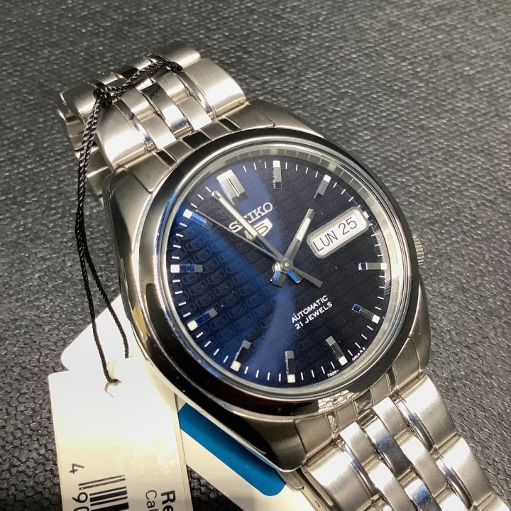 SEIKO セイコー セイコーファイブ 自動巻き 裏蓋スケルトン SNK357 ネイビー｜中古｜なんでもリサイクルビッグバン