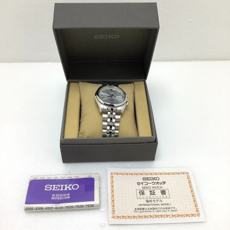  SEIKO セイコー セイコー5 腕時計 海外モデル 自動巻き 裏蓋スケルトン SNK355 シルバー
