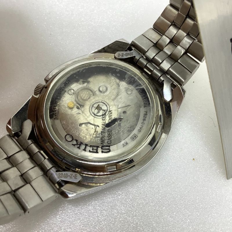 中古】 SEIKO セイコー セイコー5 腕時計 海外モデル 自動巻き 裏蓋