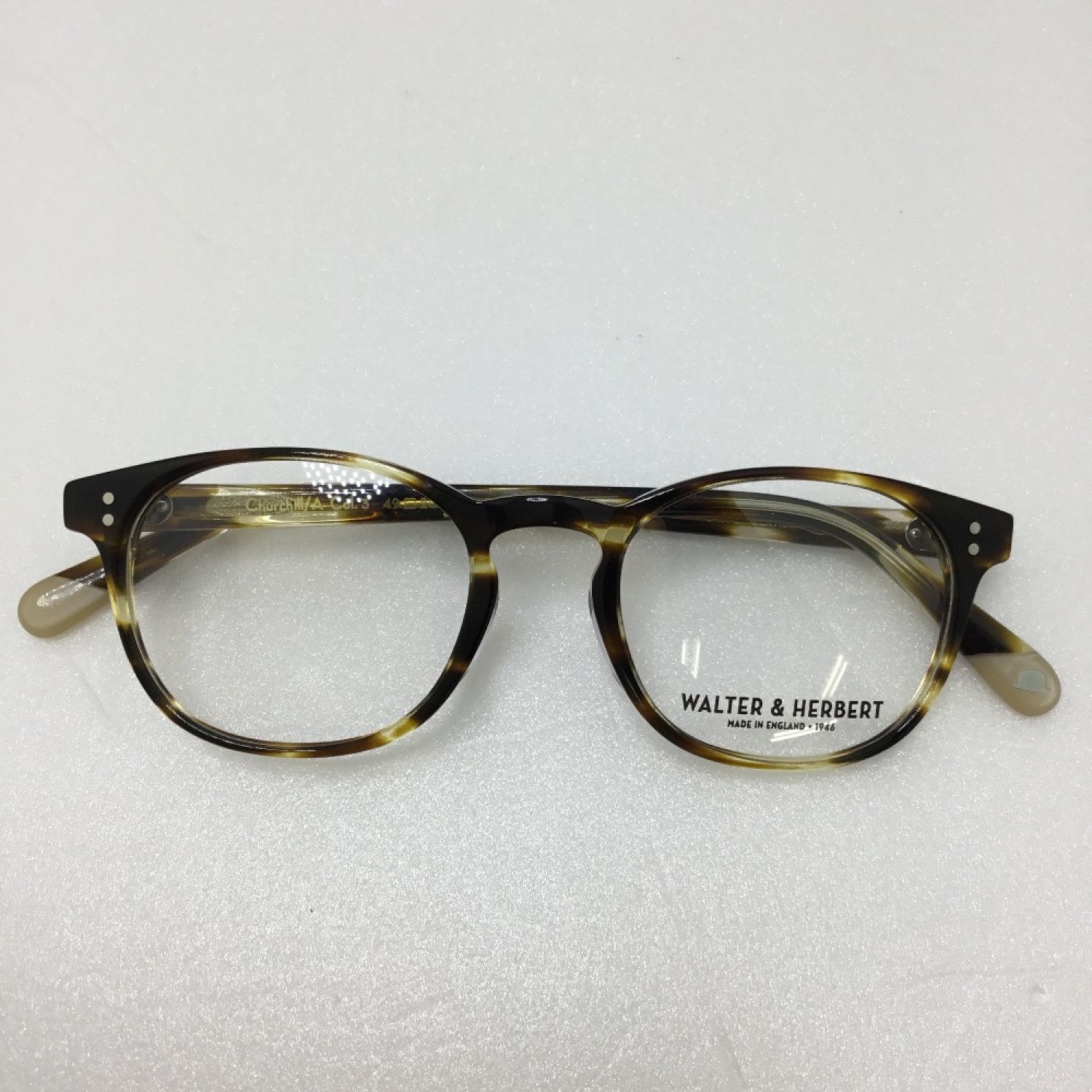 中古】 眼鏡 WALTER＆HERBERT Churchill ウェリントン トータスカラー