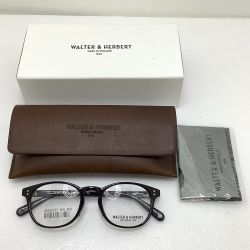 ▲▲ WALTER&HERBERT 未使用品 眼鏡 WALTER&HERBERT ブラック WLT&HBT 49□20 140㎜  ブラック Aランク